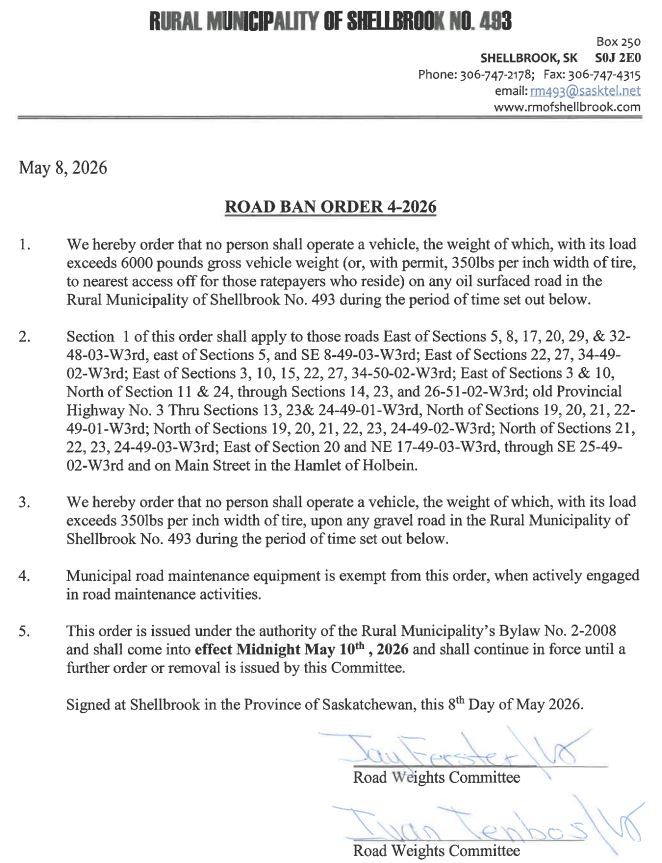 Road Ban Order