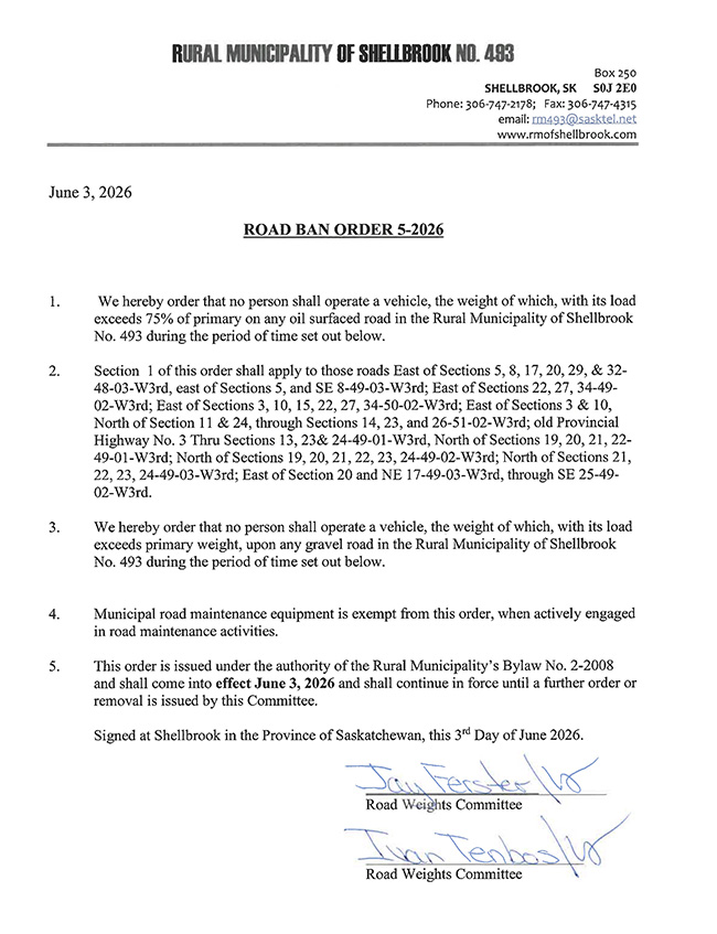 Road Ban Order